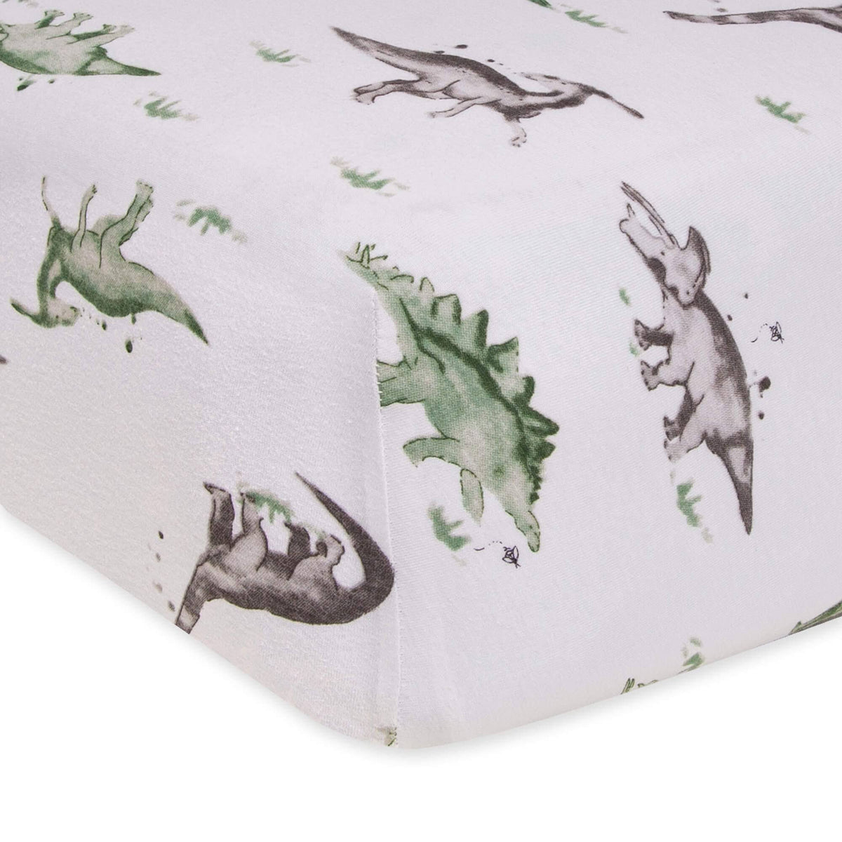 Burt's Bees Baby Happy Herbivores Organic Cotton Crib Sheet in Cloud