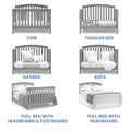 Delta Children Waverly 6 - in - 1 Convertible Baby Crib. Grey
