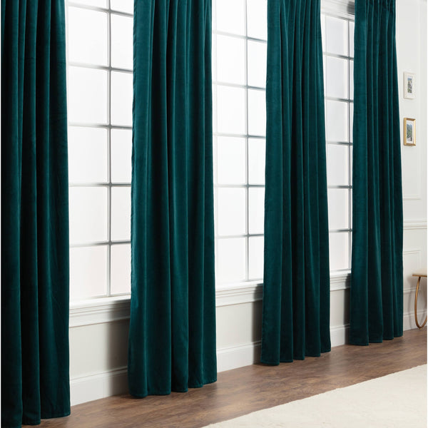Chanasya 2-Panel Blackout Velvet Curtains - Classy & Solid Drapes for Living Room or Bedroom - 52" x 84" - Teal