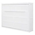 Harper & Bright Designs Full Size Murphy Bed Space - Saving Foldable Wooden Wall Bed with a Shelf for Guest Room Home Office, Gray