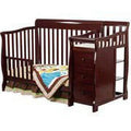 Dream on Me Brody 5 - in - 1 Convertible Crib with Changer. Cherry