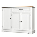 Coffee Bar, Lofka 42" Kitchen Storage Cabinet, Sideboard Buffet Cabinet with 8 Shelves, 1 Drawer