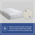 Celestial Cool Ultra-Premium 2-Stage Hybrid Antibacterial Crib & Toddler Mattress. Cool Copper Gel