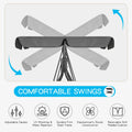AECOJOY 3-Seat Outdoor Patio Swing Chair, Gray