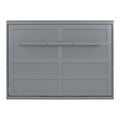 Harper & Bright Designs Full Size Murphy Bed Space - Saving Foldable Wooden Wall Bed with a Shelf for Guest Room Home Office, Gray