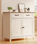 Coffee Bar, Lofka 42" Kitchen Storage Cabinet, Sideboard Buffet Cabinet with 8 Shelves, 1 Drawer
