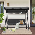 AECOJOY 3-Seat Outdoor Patio Swing Chair, Gray