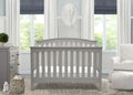 Delta Children Waverly 6 - in - 1 Convertible Baby Crib. Grey