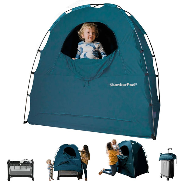 SlumberPod The Original Blackout Sleep Tent Travel Essential for Babies and Toddlers Mini Crib and Pack N Play Cover Sleep Pod for Kids with Monitor