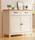 Coffee Bar, Lofka 42" Kitchen Storage Cabinet, Sideboard Buffet Cabinet with 8 Shelves, 1 Drawer