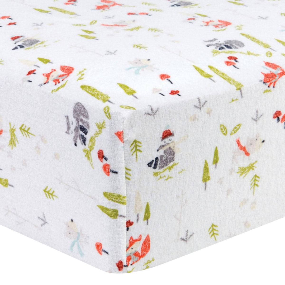 Trend Lab Deluxe Flannel Fitted Crib Sheet - Winter Woods
