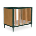 Dream on Me Lucas Mini Modern Crib with Rounded Spindles I Convertible Crib I Mid - Century Meets Modern I Portable Crib