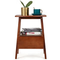 AECOJOY Nightstand with Drawer and Storage Shelf, Bamboo Bed Side Table