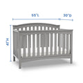 Delta Children Waverly 6 - in - 1 Convertible Baby Crib. Grey