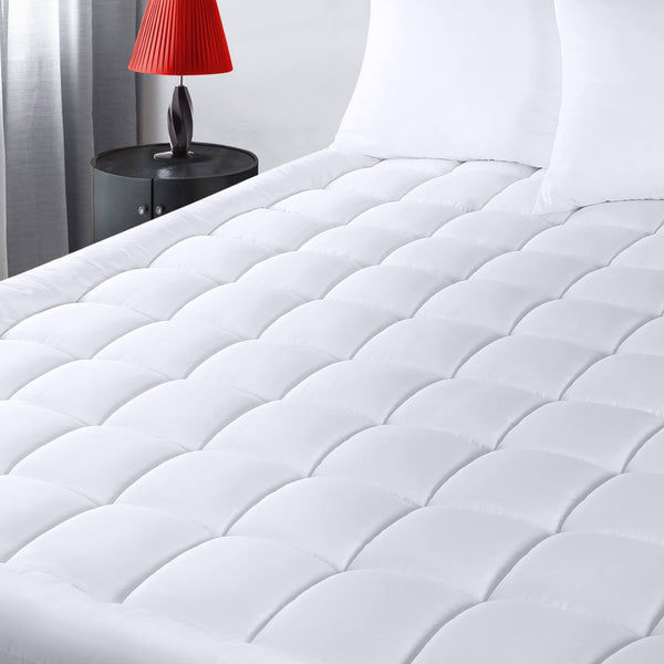 Utopia Bedding Quilted Fitted Premium Mattress Pad Twin Size - Pillow Top Mattress Topper - Elastic Fitted Fluffy Mattress Protector - Mattress Cover