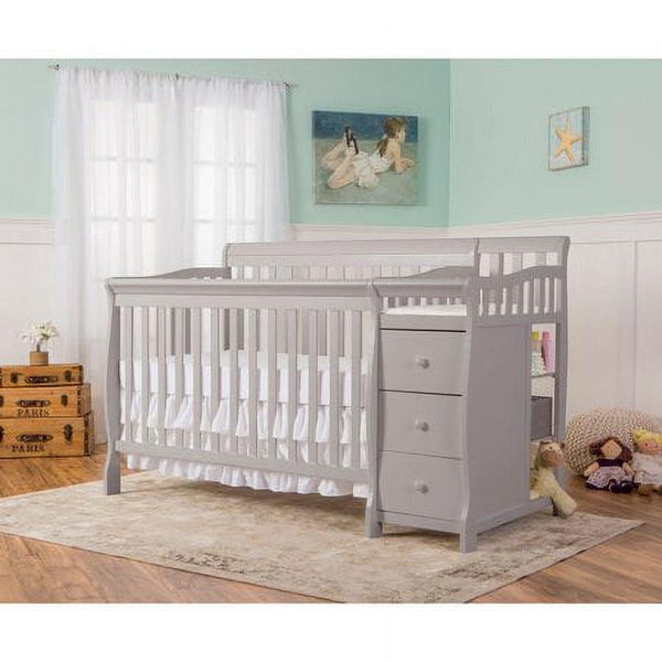Dream on Me Brody 5 - in - 1 Convertible Crib Adjustable Mattress Crib & Changer Pearl Gray