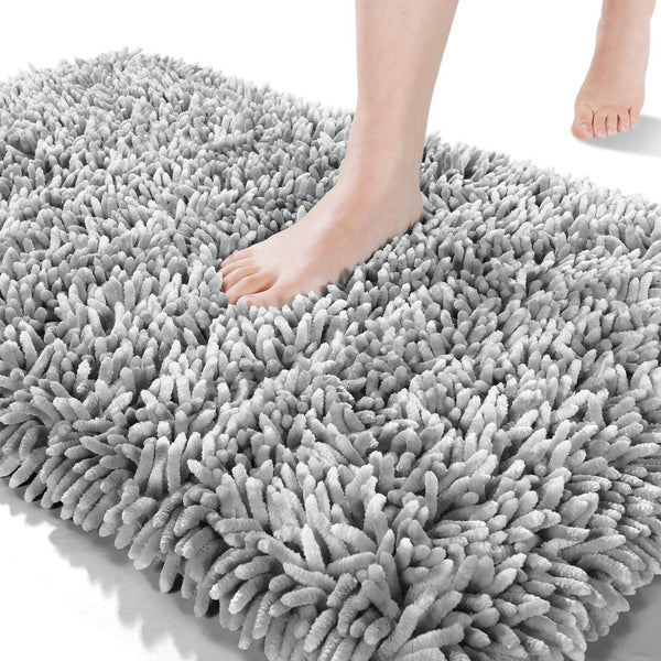 Yimobra Bathroom Rug Mat 24 x 17 inch, Extra Soft and Absorbent Luxury Chenille Shaggy Bath Rugs Non Slip, Machine Washble Dry, Plush Floor Carpet