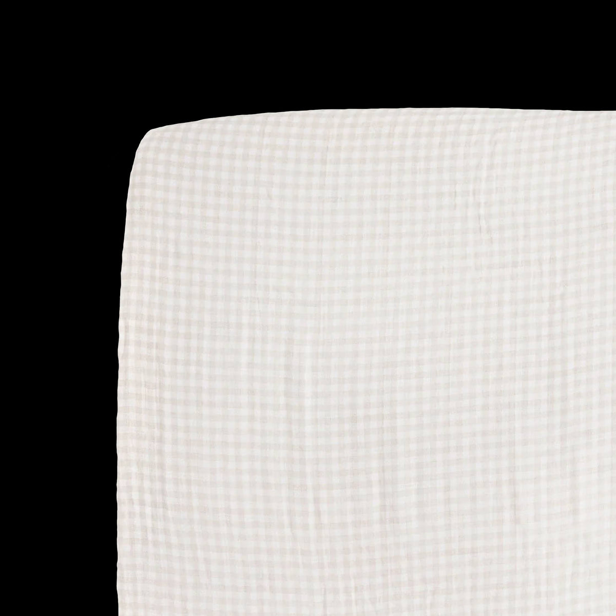 Little Unicorn Cotton Muslin Crib Sheet - Tan Gingham