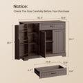 Coffee Bar, Lofka 42" Kitchen Storage Cabinet, Sideboard Buffet Cabinet with 8 Shelves, 1 Drawer