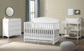 Oxford Baby North Bay 4 - in - 1 Convertible Crib, Snow White, GREENGUARD Gold Certified, Wooden Crib