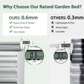 6FT x 3FT x 3FT Galvanized Bottomless Raised Garden Bed with Greenhouse, Dual 2-Tier Roll-Up Windows, Easy Venting & Watering