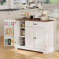 Coffee Bar, Lofka 42" Kitchen Storage Cabinet, Sideboard Buffet Cabinet with 8 Shelves, 1 Drawer