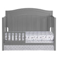 Oxford Baby North Bay 4 - in - 1 Convertible Crib, Snow White, GREENGUARD Gold Certified, Wooden Crib