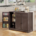 Coffee Bar, Lofka 42" Kitchen Storage Cabinet, Sideboard Buffet Cabinet with 8 Shelves, 1 Drawer