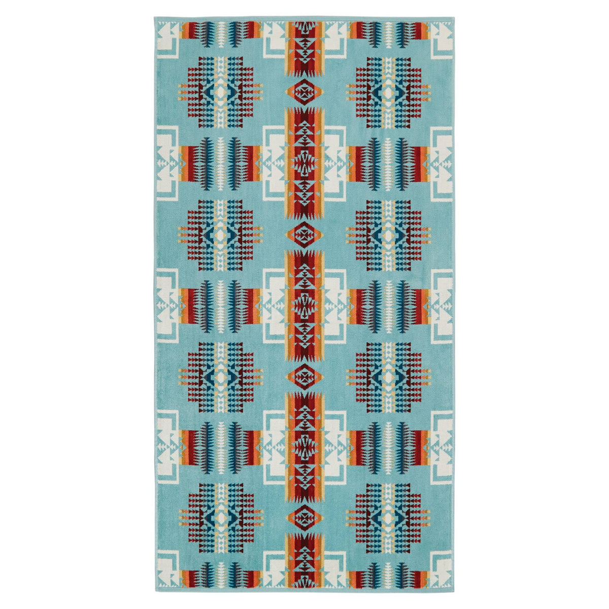 Pendleton Jacquard Chief Joseph Aqua Bath Towel