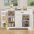 Coffee Bar, Lofka 42" Kitchen Storage Cabinet, Sideboard Buffet Cabinet with 8 Shelves, 1 Drawer