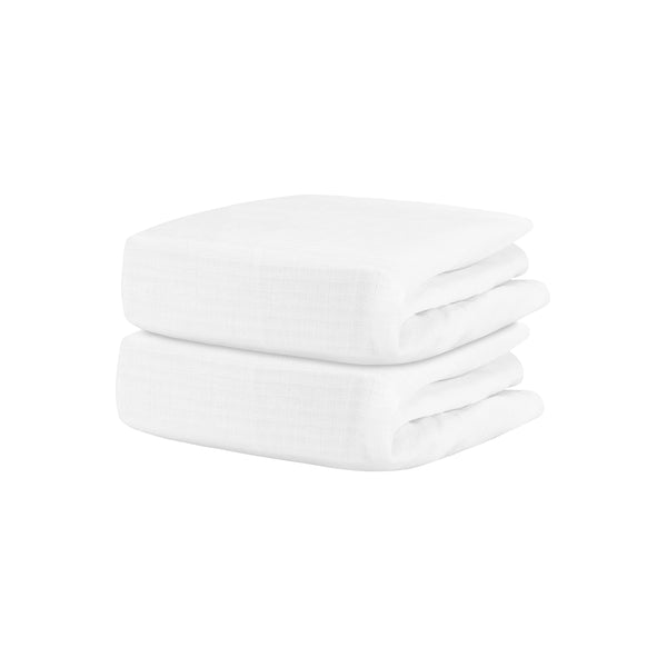 Newton Baby 2-Pack Organic Cotton Breathable Crib Sheets in Solid White 2 Pack