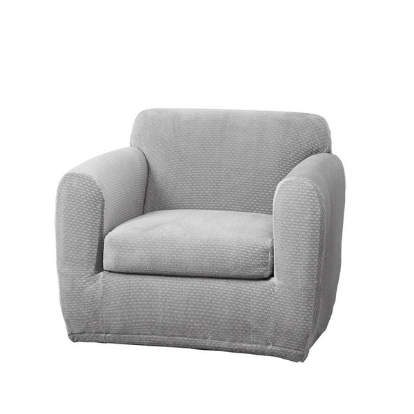 SureFit Home Decor Stretch Modern Chair Slipcover, Grey, Armchair